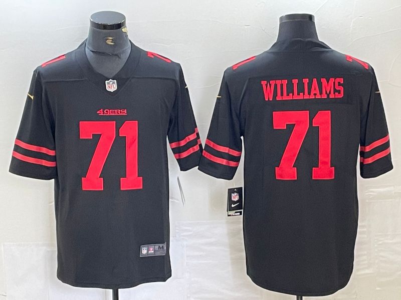 Men San Francisco 49ers #71 Williams Black 2024 Nike Vapor Untouchable Limited NFL Jersey->->NFL Jersey
